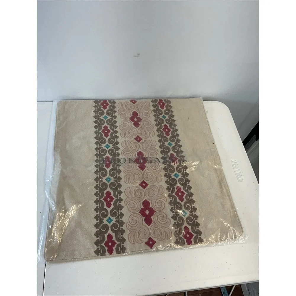 Lot of 3 NEW Frontgate Accent Pillow shams covers Navy‎ Blue Ivory Embroidered
